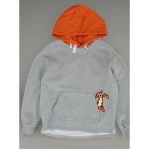 Disney Tigger‎ Hoodie Sweatshirt Size M Orange Gray Unisex